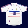 Zidane 10 France Away Retro Jersey World Cup 1998A - KFCool – Football Jerseys & Soccer Kits Store Zidane France away retro jersey front World Cup 1998, high-quality breathable fan gear.