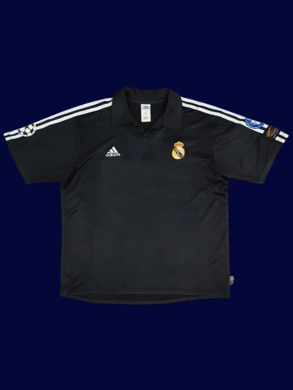 Zidane Real Madrid centenary away retro jersey front 02/03, high-quality breathable fan gear.
