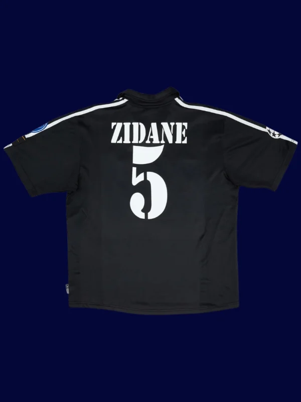 Zidane Real Madrid centenary away retro jersey back 02/03 with #5, high-quality breathable design.