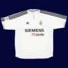 Zidane Real Madrid home white retro jersey front 03/04, high-quality breathable fan gear.