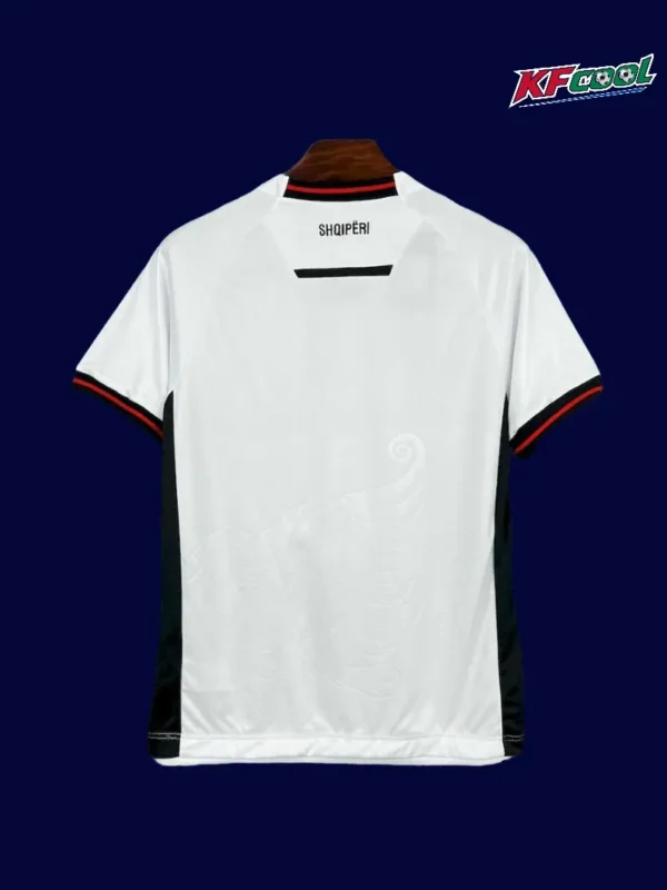 Back view of Albania 2025 away jersey showing custom name and number area