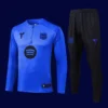 Barcelona 2026 blue training tracksuit jacket front with club badge