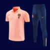 Barcelona 2526 pink training tracksuit front with club crest / lightweight design
