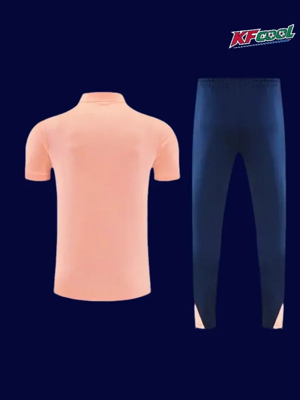 Back view of Barcelona 2526 pink training tracksuit / clean athletic fit