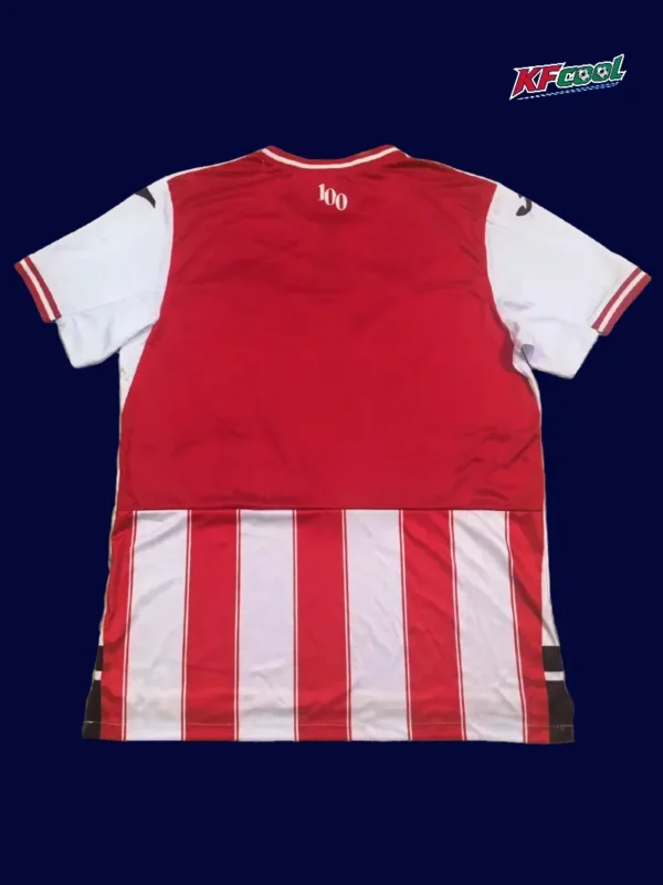 Brentford Home Jersey 2526 Fans Version2 - KFCool – Football Jerseys & Soccer Kits Store Back view of Brentford 25/26 home football jersey