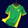 Cameroon 1998 retro green home jersey front with classic crest