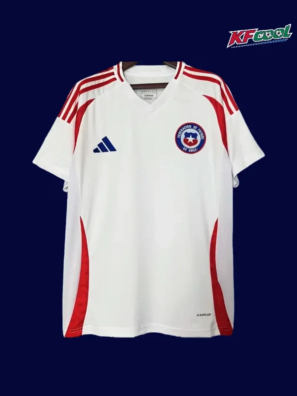 Chile 24/25 away white football jersey front with national crest
