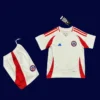 Chile Away White Kids kits 2425 Fans Version1 - KFCool – Football Jerseys & Soccer Kits Store Chile kids 24/25 away white football jersey front with youth fit