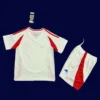 Chile Away White Kids kits 2425 Fans Version2 - KFCool – Football Jerseys & Soccer Kits Store Back view of Chile kids 24/25 away jersey with number area
