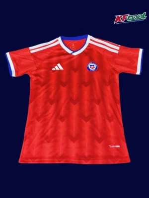 Chile 25/26 home red football jersey front with national crest