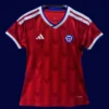Chile women 26/27 home red football jersey front with tailored fit