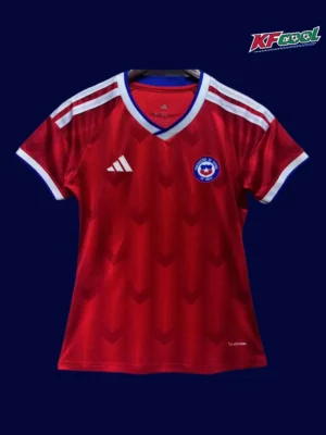 Chile women 26/27 home red football jersey front with tailored fit