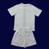 Finland Home White Kids kits 2526 Fans Version2 - KFCool – Football Jerseys & Soccer Kits Store Back view of Finland kids 25/26 home jersey