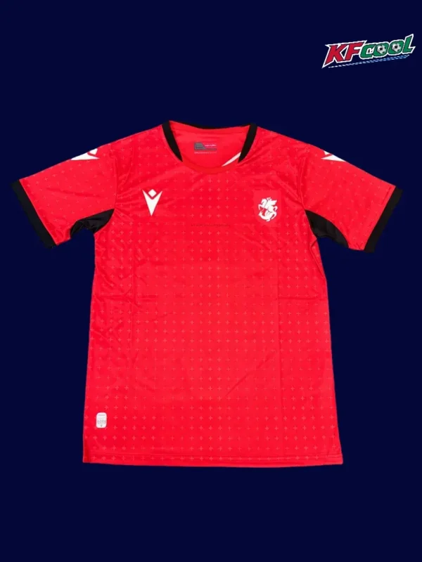 Georgia 2024 third red football shirt front with bold design