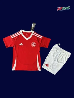 Internacional 25/26 home red kids football kit front fans version