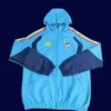 Italy blue windbreaker 26/27 fans version front, packable shell.