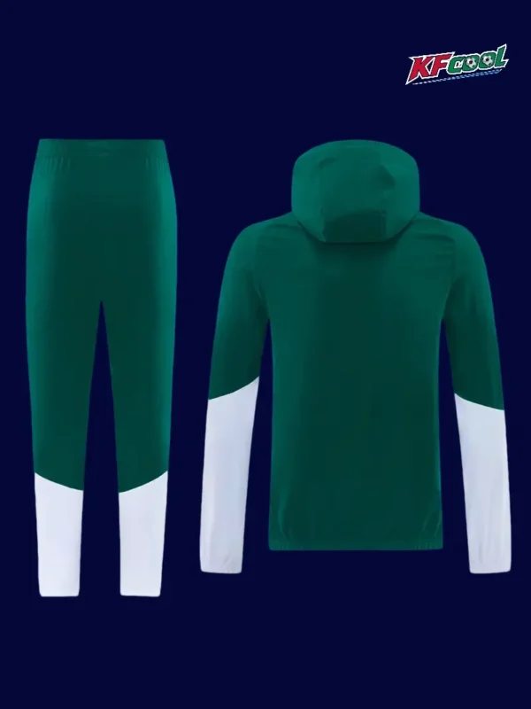 Italy green hoodie jacket tracksuit 26/27 back with hood detail.