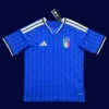 Italy home blue jersey 26/27 fans version front view, high-detail.