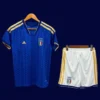 Italy Home Blue Kids kits 2627 Fans Version1 - KFCool – Football Jerseys & Soccer Kits Store Italy kids home blue jersey 26/27 fans version front, youth size.