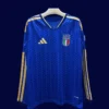 Italy long-sleeve home blue jersey 26/27 fans version front.