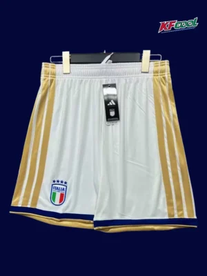 Italy home white shorts 26/27 front, athletic shorts.