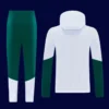 Italy white hoodie jacket tracksuit 26/27 back with hood and stitch detail.