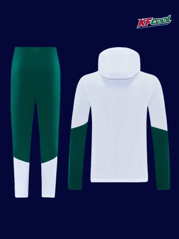 Italy white hoodie jacket tracksuit 26/27 back with hood and stitch detail.