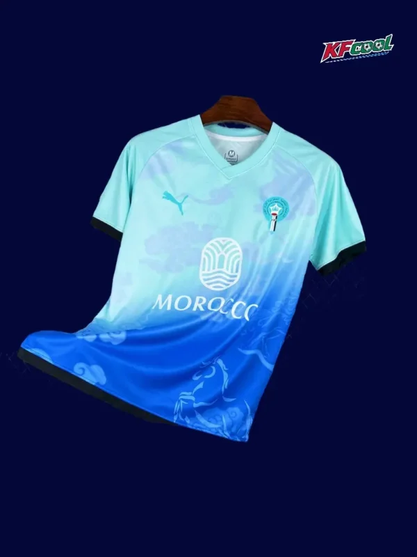 Morocco 25/26 blue special edition football jersey front
