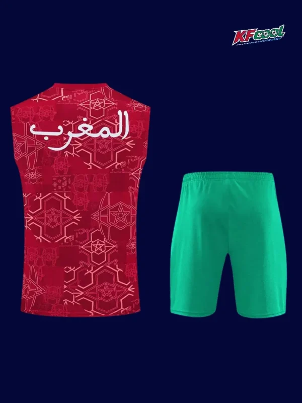 Back view of Morocco 26/27 red training vest
