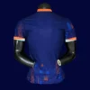 Back view of Netherlands 2024 away blue player jersey