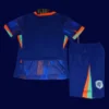 Back view of Netherlands kids 24/25 away blue kit