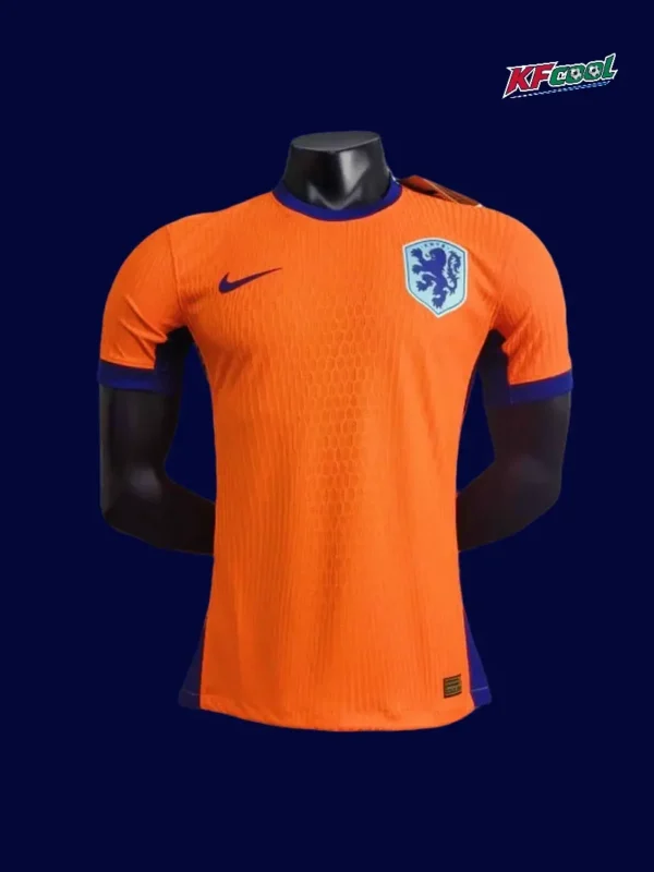 Netherlands 2024 home orange football jersey front player version
