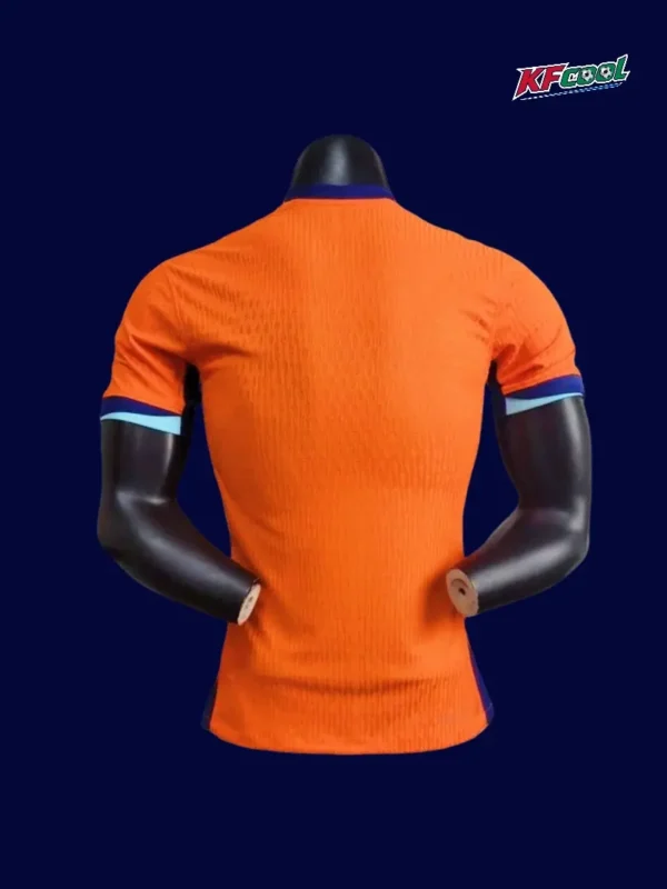 Back view of Netherlands 2024 home orange player jersey