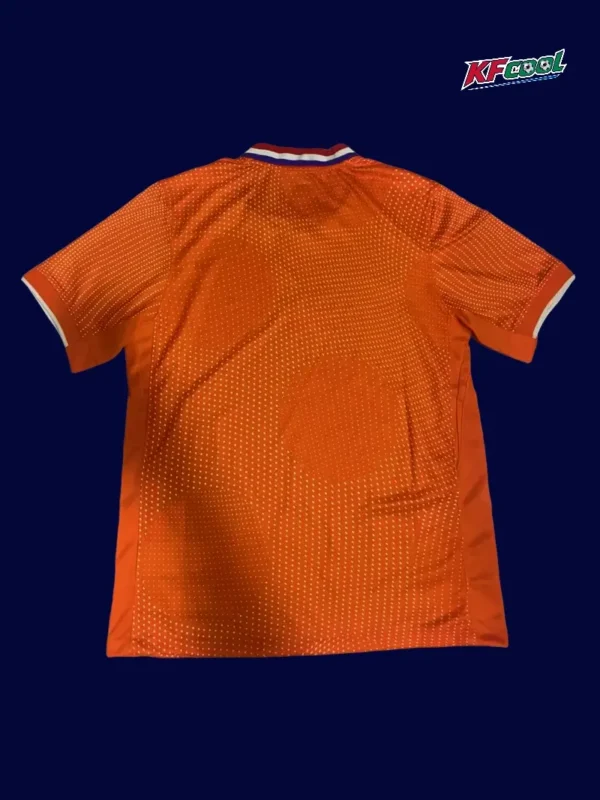 Netherlands Home Orange Jersey 2526 Fans Version2 - KFCool – Football Jerseys & Soccer Kits Store Back view of Netherlands 25/26 home orange fans jersey
