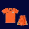 Netherlands Home Orange Kids kits 2425 Fans Version1 - KFCool – Football Jerseys & Soccer Kits Store Netherlands kids 24/25 home orange football kit front