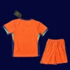 Netherlands Home Orange Kids kits 2425 Fans Version2 - KFCool – Football Jerseys & Soccer Kits Store Back view of Netherlands kids 24/25 home orange kit