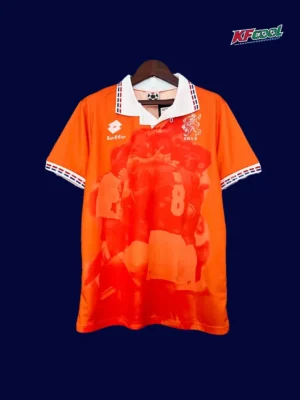 Netherlands 1996 home orange retro football jersey front