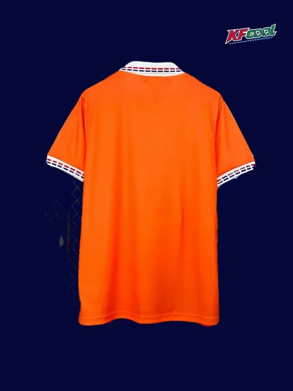 Back view of Netherlands 1996 home orange retro jersey