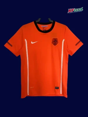Netherlands 2010 home orange retro football jersey front