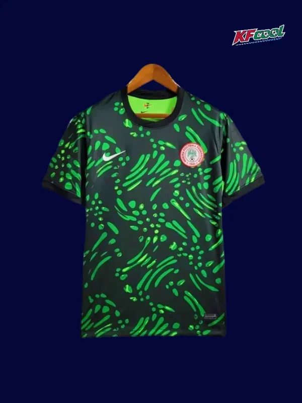 Nigeria 24/25 green football jersey front fans version