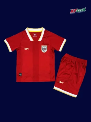 Panama kids 25/26 home red football kit front