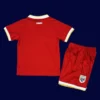 Panama Home Red Kids kits 2526 Fans Version2 - KFCool – Football Jerseys & Soccer Kits Store Back view of Panama kids 25/26 home red kit