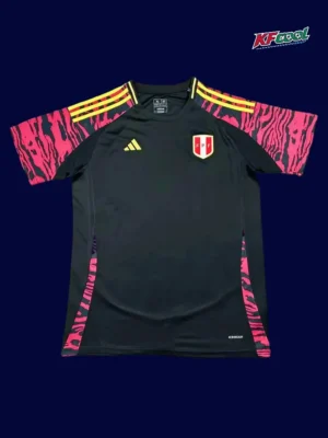 Peru 24/25 away black football jersey front fans version