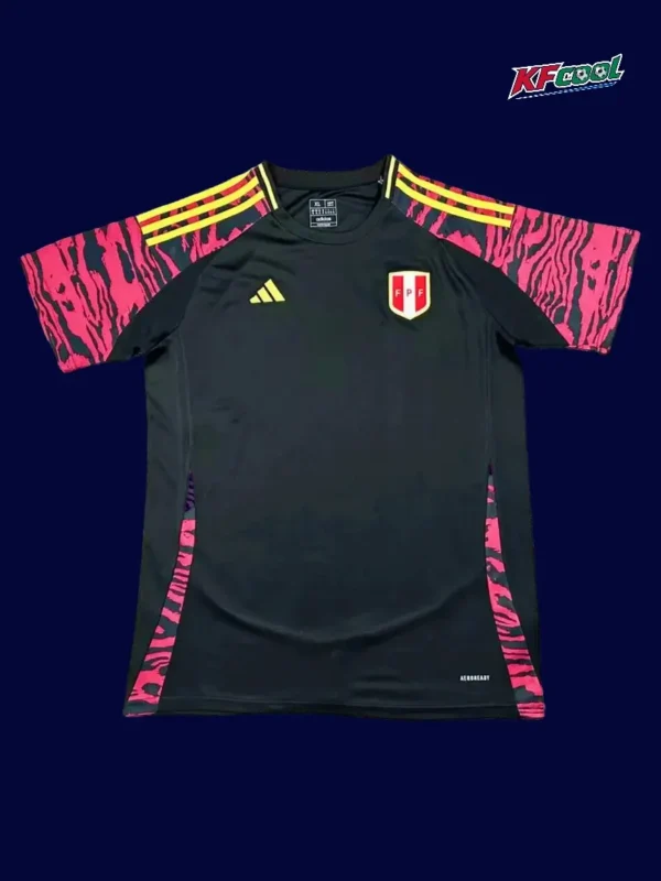 Peru 24/25 away black football jersey front fans version