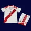 Peru kids 26/27 home white football kit front