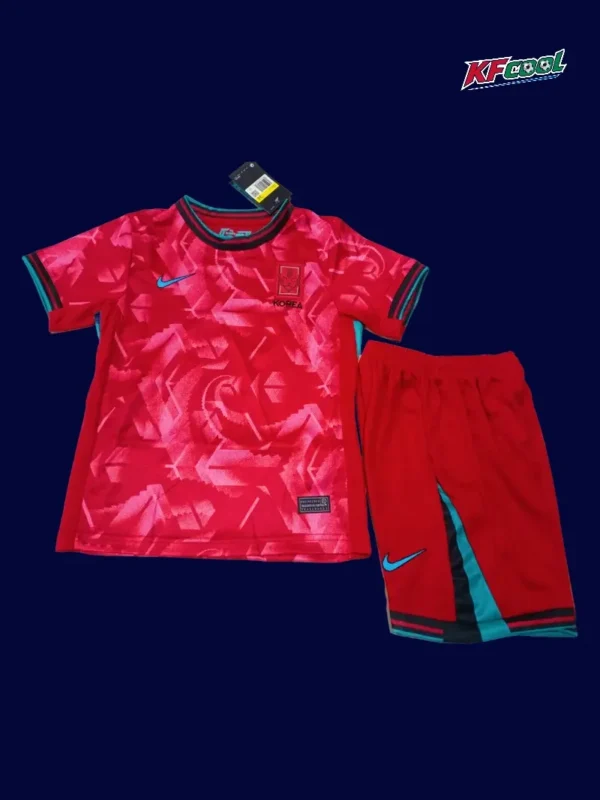 South Korea kids 24/25 home red football kit front