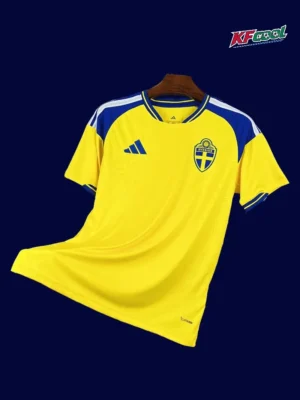 Sweden home jersey 26/27 fans version front, yellow-blue look.