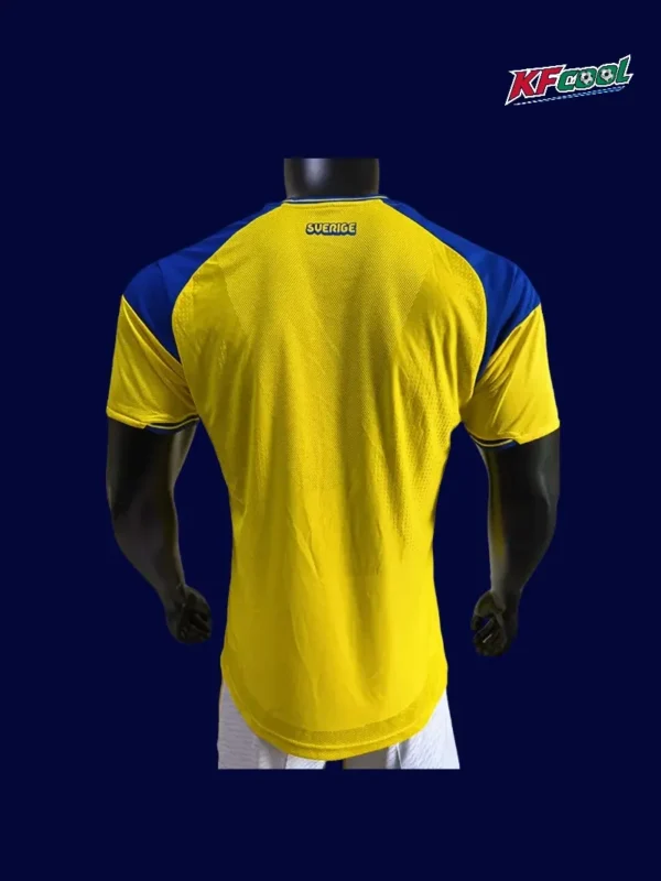 Sweden home player jersey 26/27 back with reinforced stitching.