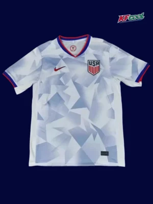 United States 25/26 home white football jersey front fans version