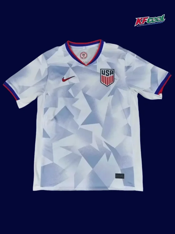 United States 25/26 home white football jersey front fans version